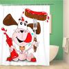 Funny Sausage Dog Dachshund Shower Curtains For Bathroom, Cartoon Dogs Bath Curtains With Cute Animals Waterproof Machine Wash