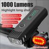 1000LM Velosipēda LED Priekšējais Lukturis LED USB Uzlādējams Viedais Sensors Aizmugurējais Lukturis Ūdensizturīgs Spilgts Lukturītis Drošības Velosipēda Gaismas