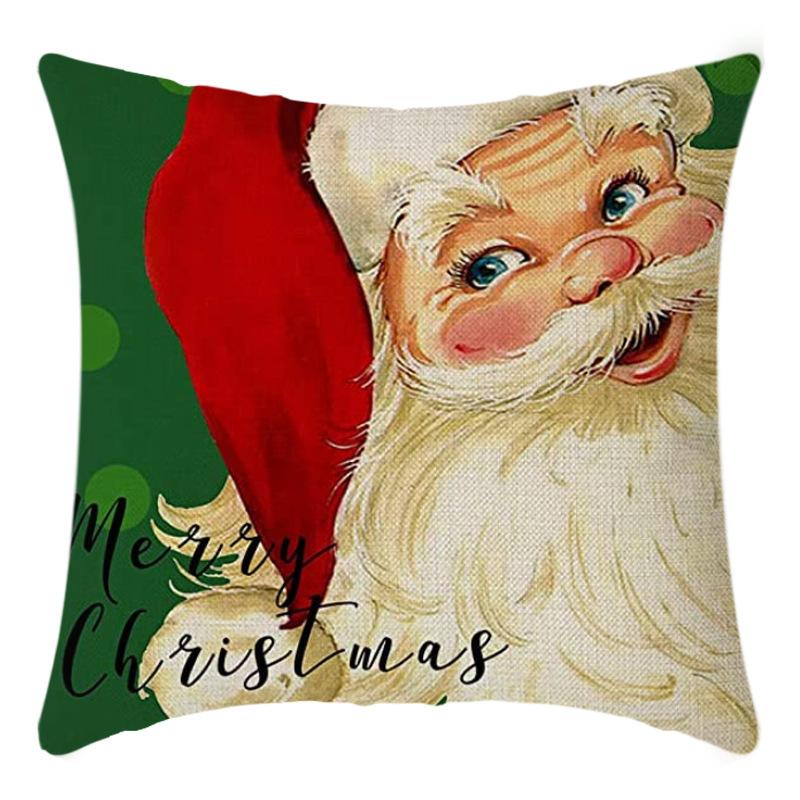 Christmas Pillow Case Printed Living Room Sofa Bedroom Pillow Case Christmas Pillow Case Printed