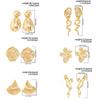 Ingemark 6 Styles Retro Exaggerated Irregular Geometric Stud Earrings Women Creative Punk Metal Piercing Earrings Charm Jewelry