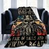 The Vikings Ancient Scandinavian Norse Runes Axes 3D Soft Throw Blanket  Lightweight Flannel Blanket