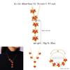 Red Maple Leaf Necklace With Alloy Leaf Pendant And O Chain Style For Daily Fashion Accessory