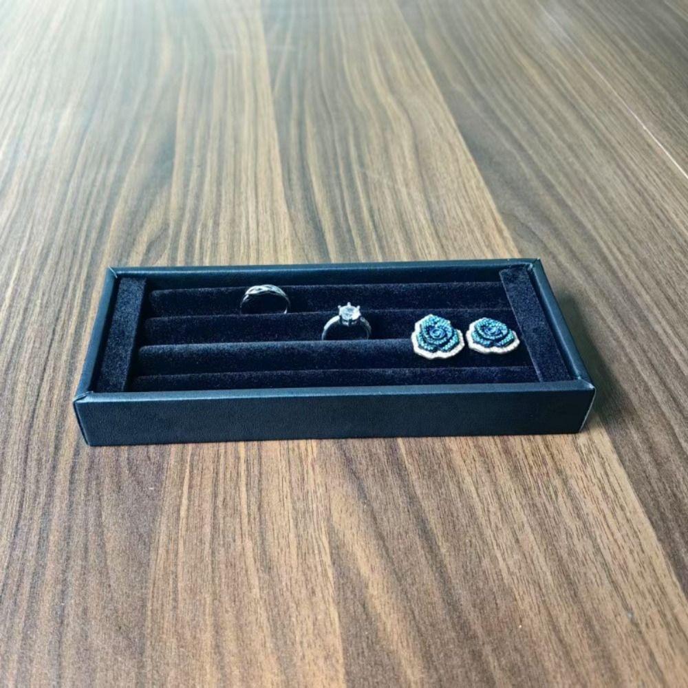 Flannelette Velvet Jewelry Tray Mini Jewelry Storage Pallet Rings Earrings Organizer  Gifts
