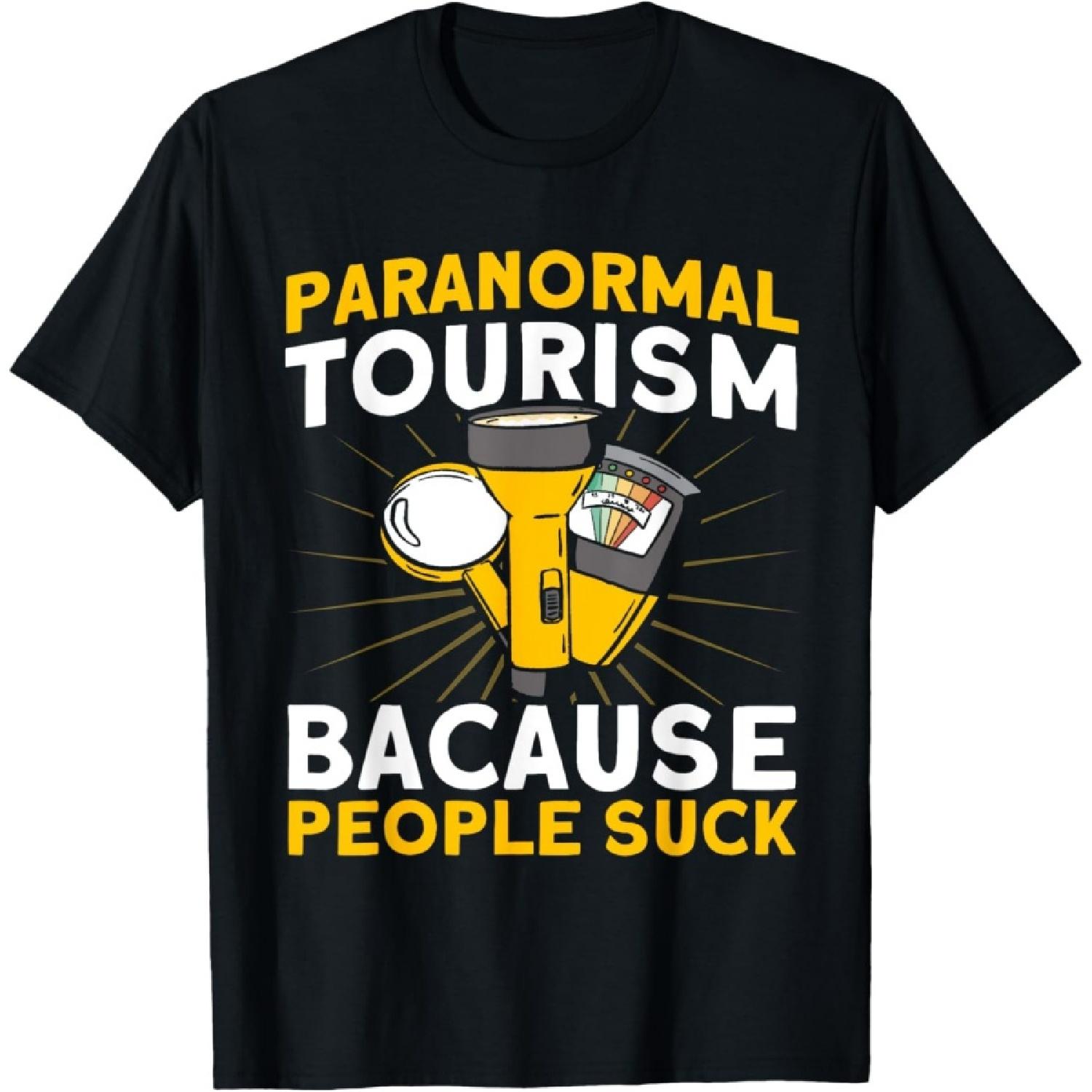 Paranormal Tourism Haunted House Ghost Hunter T-Shirt S
