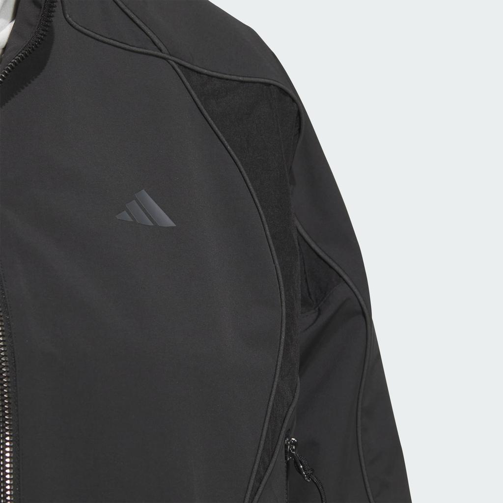 adidas Piping Woven Sports Casual Comfortable Long Sleeve Jacket Women Jacket Black Dark-Gray JJ1078