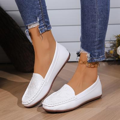 Los zapatos casuales sencillos para mujer son modernos y versátiles con suelas planas y mocasines de un solo pie para zapatos Mary Jane cómodos