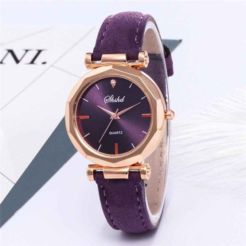 

Fashion Green Watches Women Casual Ladies Watches Leather Band Quartz Wristwatches Cheap Price Dropshiping Reloj Mujer фіолетовий