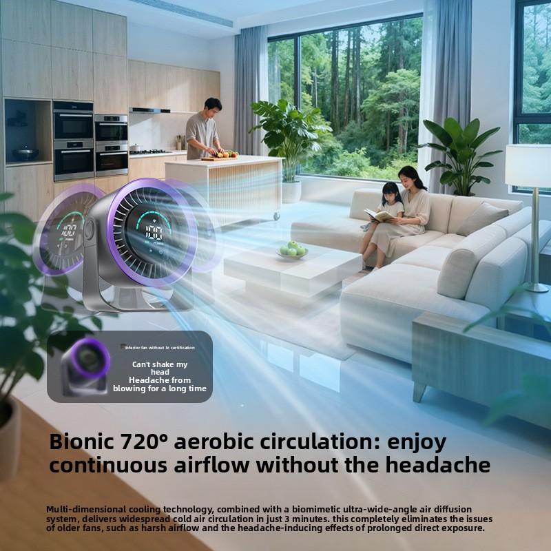 New High-speed Circulating Fan, Household Kitchen Charging Silent Desktop Turbo Small Fan, Wall-mounted Desktop Small Electric Fan