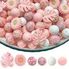 25/30PCS Leaf and Daisy Silicone Bead Set, Suitable for DIY Jewelry Making, Pens and Necklaces, Jewelry Handmade Gift Set