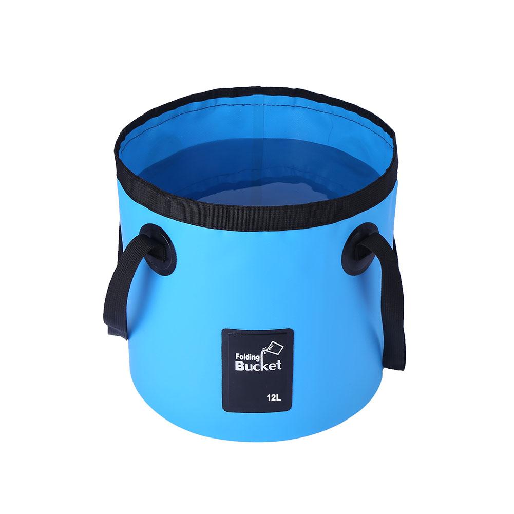 12L Faltbarer Eimer Tragbarer Outdoor-Reise Faltbarer Wassereimer Schüssel Spüle Waschtasche Autowascheimer Multifunktion für Camping