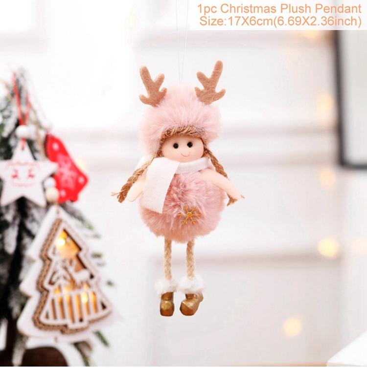 

Lovely Antlers Girl Plush Doll Christmas Tree Decor Ornaments Hang Pendant Natal Noel Deco Christmas Decor for Home Xmas Gifts