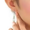 Korean Cat's Eye Stone Teardrop Earrings