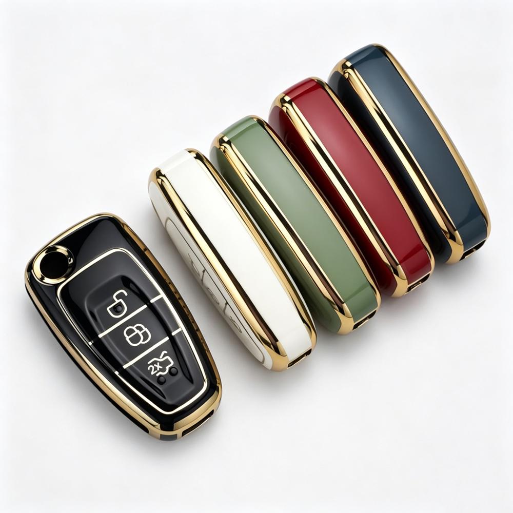 Tpu Folding Car Remote Key Cover Case For Ford Focus 2 3 Mk3 St Rs Ecosport Kuga Escape Fiesta Fold C-Max S-Max Mondeo Keychain