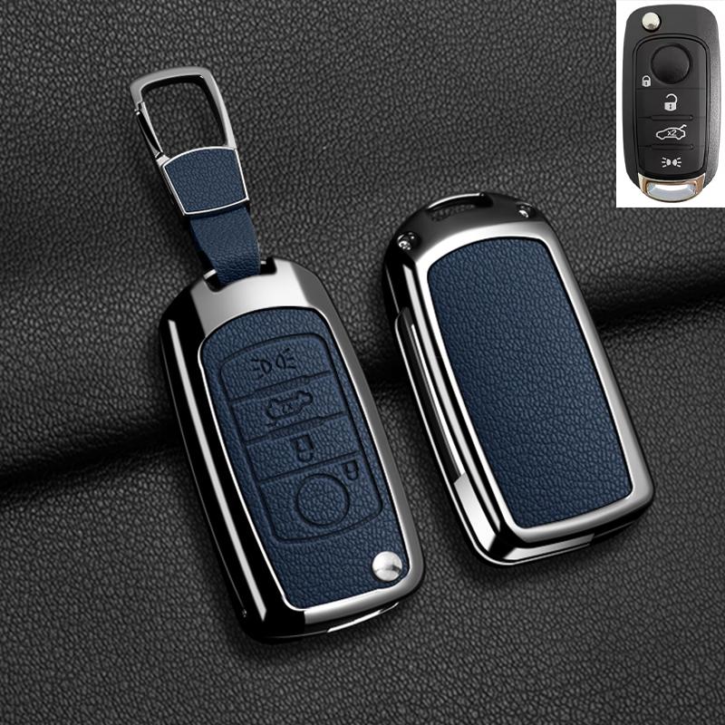 Zinc Alloy Flip Key Case Cover Shell For Fiat Tipo Toro Nuovo Freedom 500X Doblo Argo Grazie Protector Keyless Fob Accessories