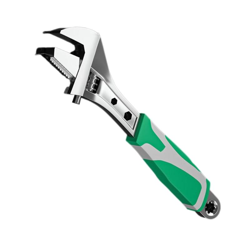 Adjustable Wrench Large Opening Long Handle Mini Monkey Spanner Key Plumbing Pipe Bathroom Repair Tool 8/10/12Inch