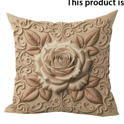 1/4pcs Floral-Patterned Decorative Cushion Covers Sofa Bed Cushion Cover Home Bedroom Decoration, 2D Flat Printing