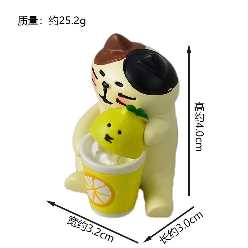 Japanese Groceries Zakka Lucky Tangerine Series Fishbowl Decoration Bath Ornaments Resin Craft Toys Collectible Gifts