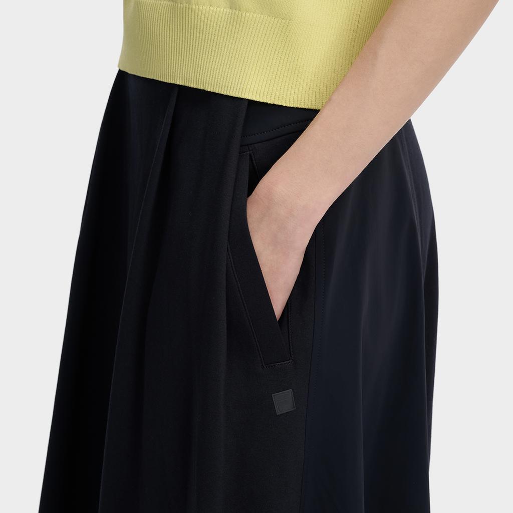 Fila White Fashion Minimalist Classic Relaxed Versatile Comfortable Long Skirt Women Skirts Legendary-Blue F11W613301FNV