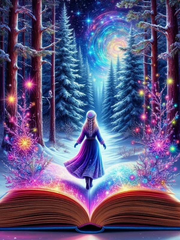 Diamond Painting New Collection Christmas Forest Scenery Book Diy Full Rhinestone Embroidery Girl Mosaic Cross Stitch Kits Wall Decor