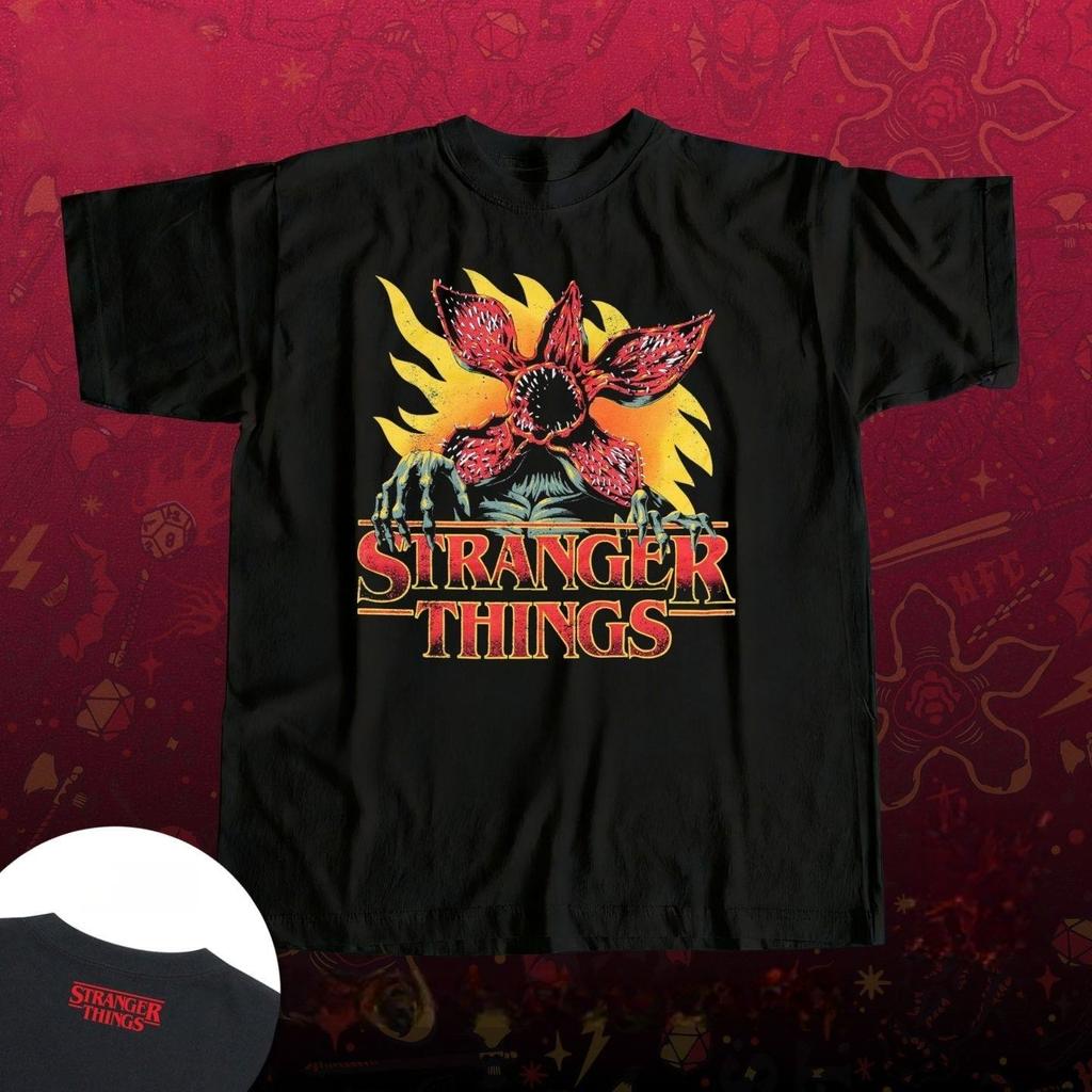 Summer Cotton Clothing Short Sleeve Trendy Print Stranger Things Party Home Casual Wear Comfortable Breathable TShirt