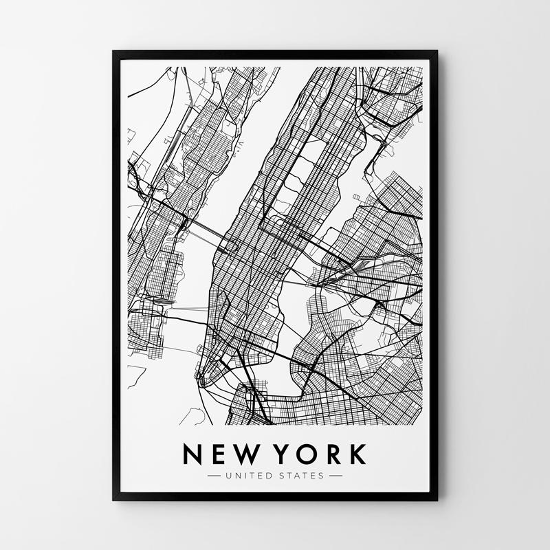 New York City Map Poster