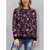 Womens Round Neck Pullover Sweatshirt With 3D Christmas Tree Print Casual Comfort Fit 2025