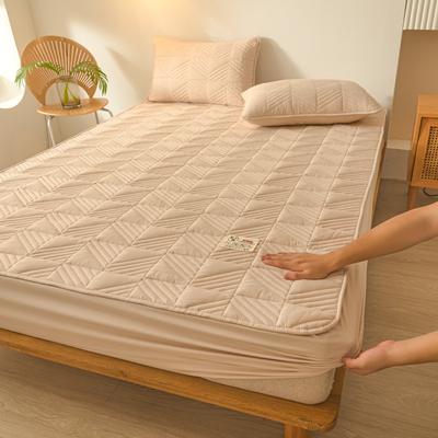 Natural Color Raw Cotton Soybean Fiber Sandwich Cotton Fitted Sheet Simmons Protective Cover Hotel Pure Cotton Bedspread Sheet