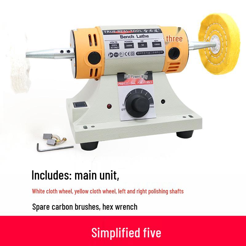 Compact Electric Bench Grinder for Woodworking, Jade Cutting, Engraving, Polishing, and Grinding Wheel Tasks.
