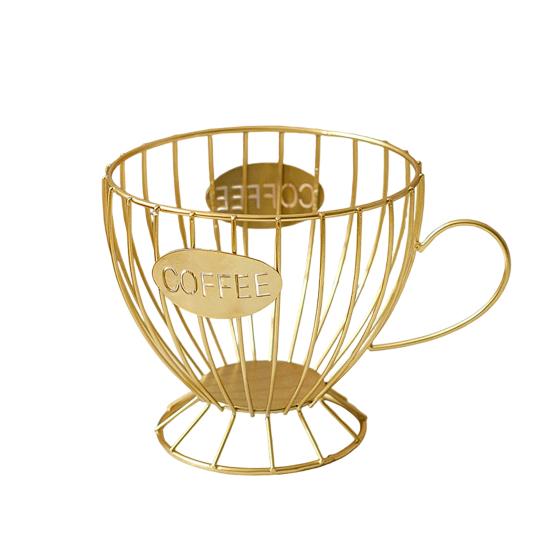 Storage Rack Durable Iron Coffee Capsule Storage Rack Hollow Design Space-Saving Strong Capacity Organizer for Home Kitchen
