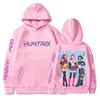 Women's Printed Round Neck Pullover Sweatshirt Hooded Drawstring Sweatshirt Top