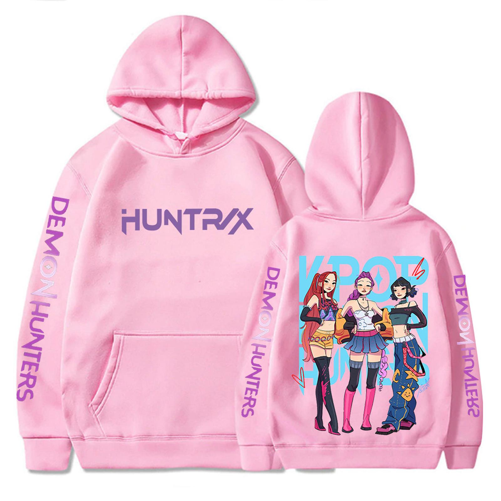 

Женская толстовка-пуловер с круглым вырезом и принтом, с капюшоном и завязками M розовый