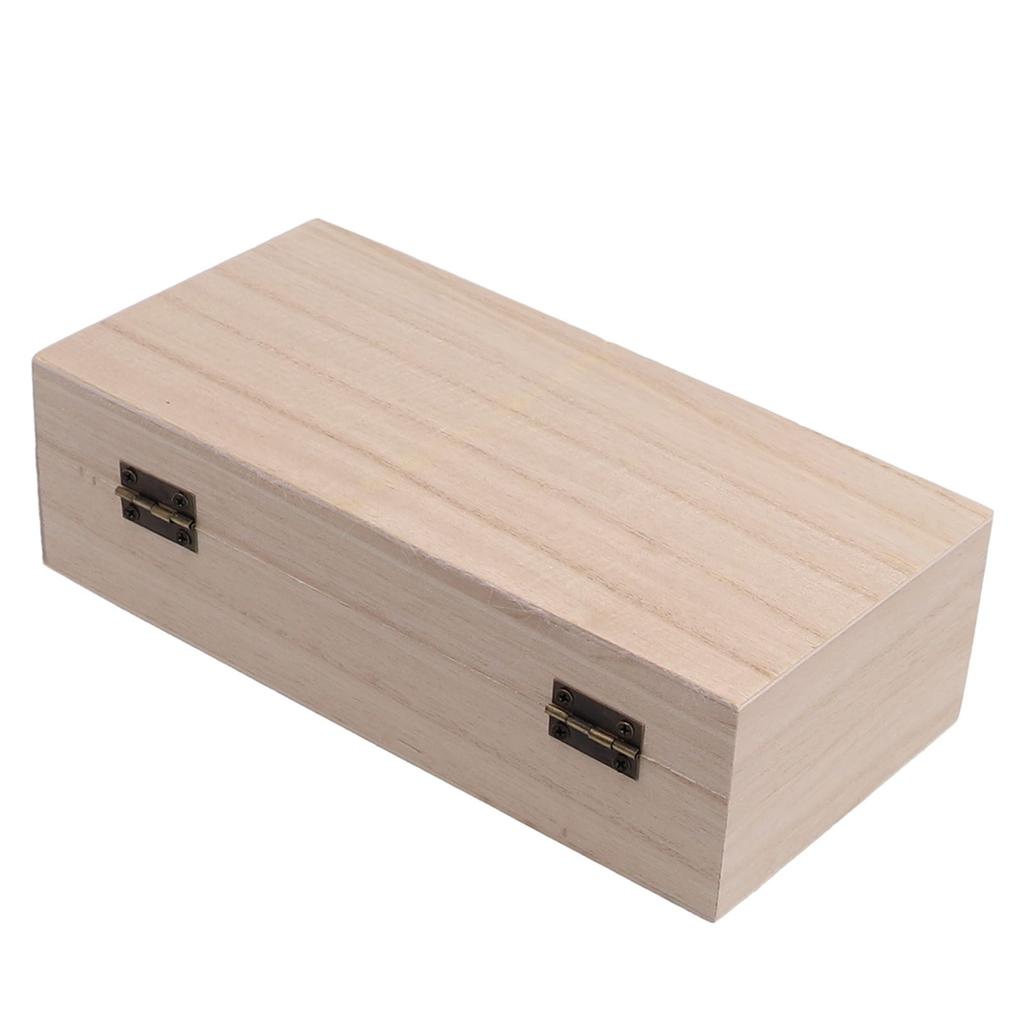 Retro Wooden Jewelry Storage Box Clamshell Wooden Box Rectangular Desktop Organizer For Necklace Bracelet Ring Storage Box