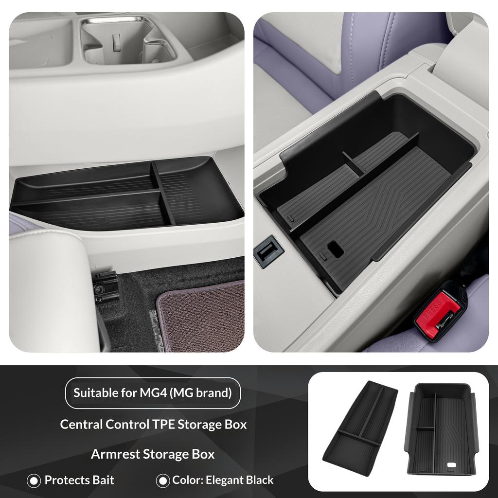 Für MG4 EV Urban Premium Auto Mittelkonsole Unter Stauraum mit Trennwänden Schalen Organizer Set