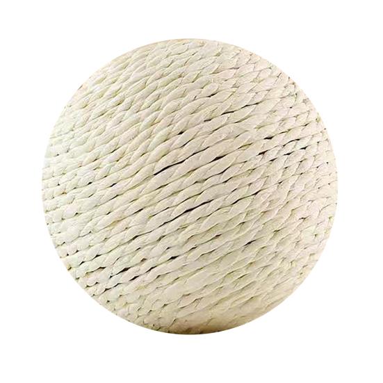 Faux Sisal Cat Ball Toy, 8CM Large Sisal Scratch Ball with Built-in Bell, Interactive Cat Play Toy, Bite-Resistant Cat Toy