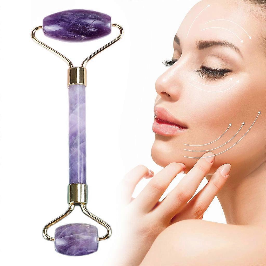 Roller Gua Sha, Amethyst Jade Face Roller Skin Care Tools,Beauty for Facial Massager,Eye Roller For Puffy Eyes,Self Care