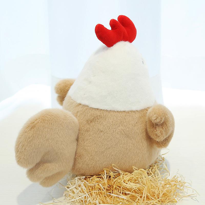 25CM Plüschtier Hühnchenpuppe Niedliche Hühnerpuppe Weich und Bequem Mädchen Schlafkissen Geschenk Plüschtiere Kissen Plüschtier Kuscheltier