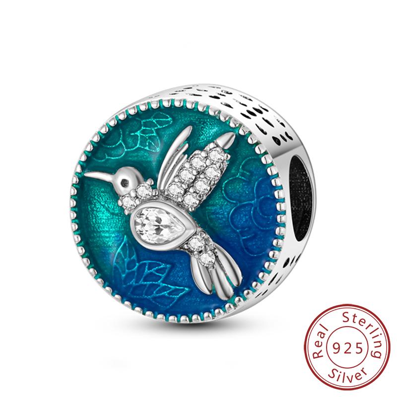 Original Charms Beads Pendan Copper Firefly Bee Butterfly Hummingbird Charm For Bracelets Charm Women Jewelry Gift