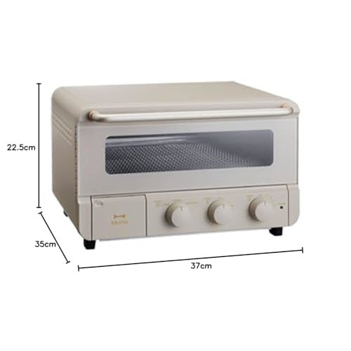 BRUNO Steam & Bake Toaster Bread 4 Pieces White Stylish Cute Popular 1350W Temperature Adjustment Timer Heating Mode Easy to Clean Convection Pizza Gr