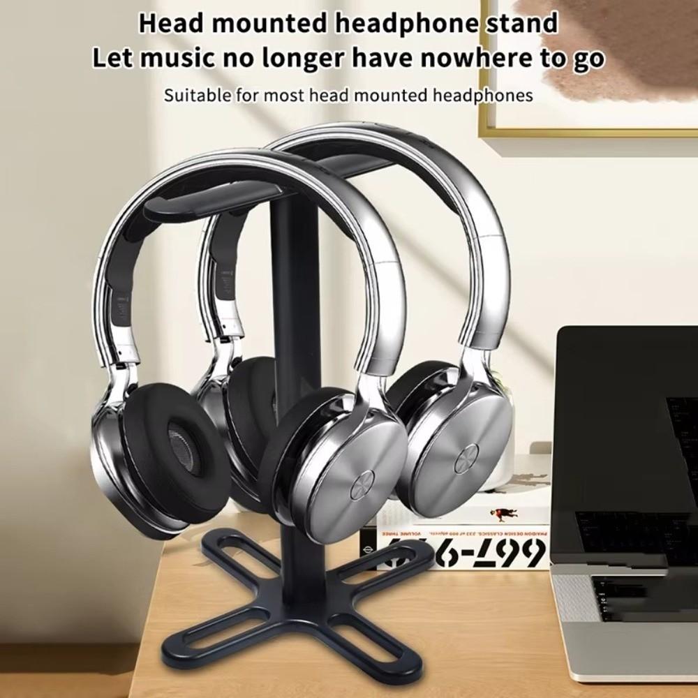 with Anti-Slip Base Headset Holder ABS & Aluminum Alloy Over-Ear Headset Holder  Desktop Use