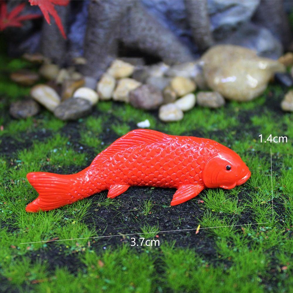 Cartoon Mini Koi Fish Ornament Resin Crafts Small Fish  Statue Kids Gift Carp Figurines  Aquarium