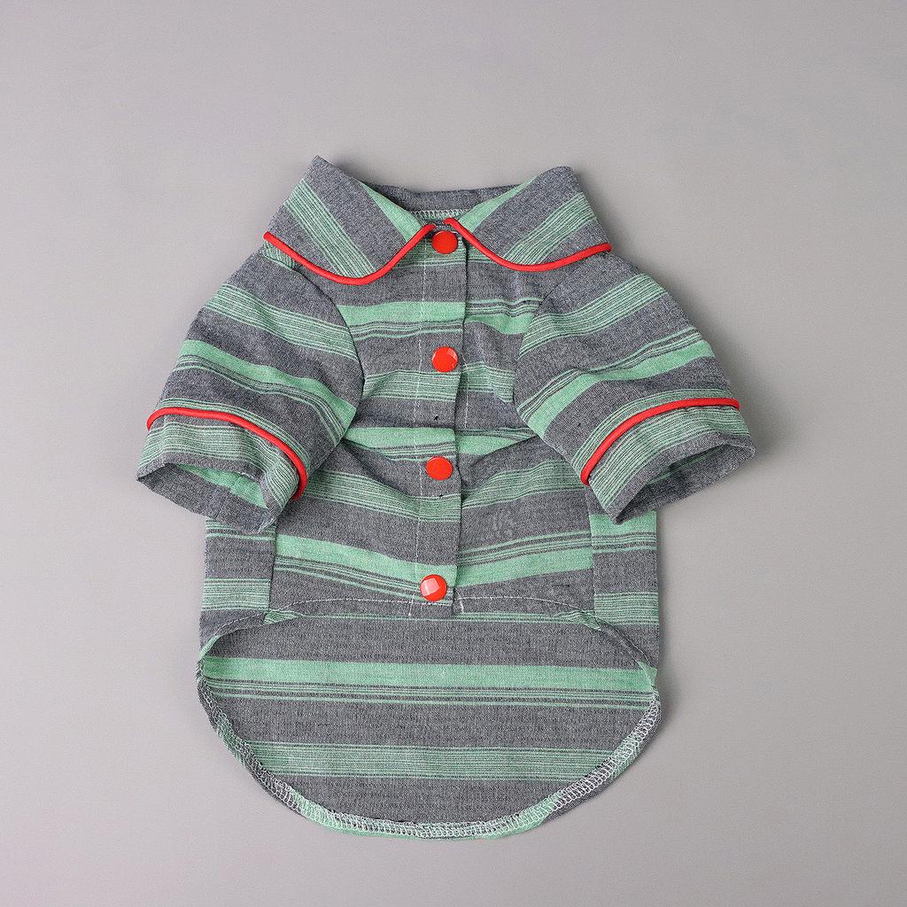 Hund Gestreiftes Muster Shirts Weiches und Bequemes Hundehemd Pyjama Haustierkleidung für Kleine Hunde Katzen