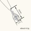 Twisted Teardrop Hollow Partial Paved Stone Center Round Zircon Pendant Women Clavicle Necklace