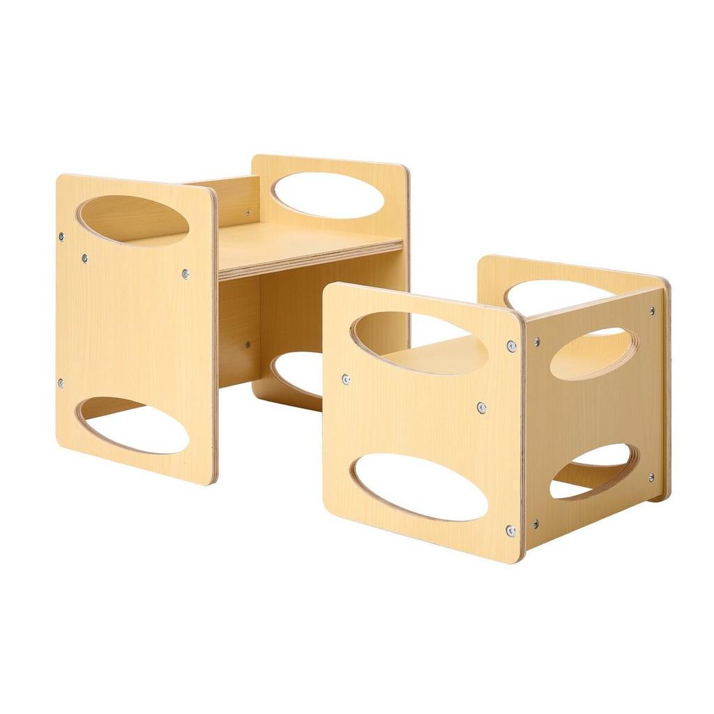 Weaning Table and Chair Set Montessori Kids Activity Table and Chair Wood