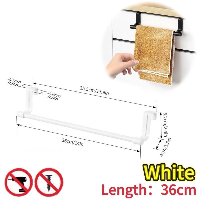 1/2pcs Stainless Steel Towel Bar Cabinet Door Towel Hanging Bar Stainless Steel Bathroom Kitchen Cabinet Door Towel Wipe Rack
