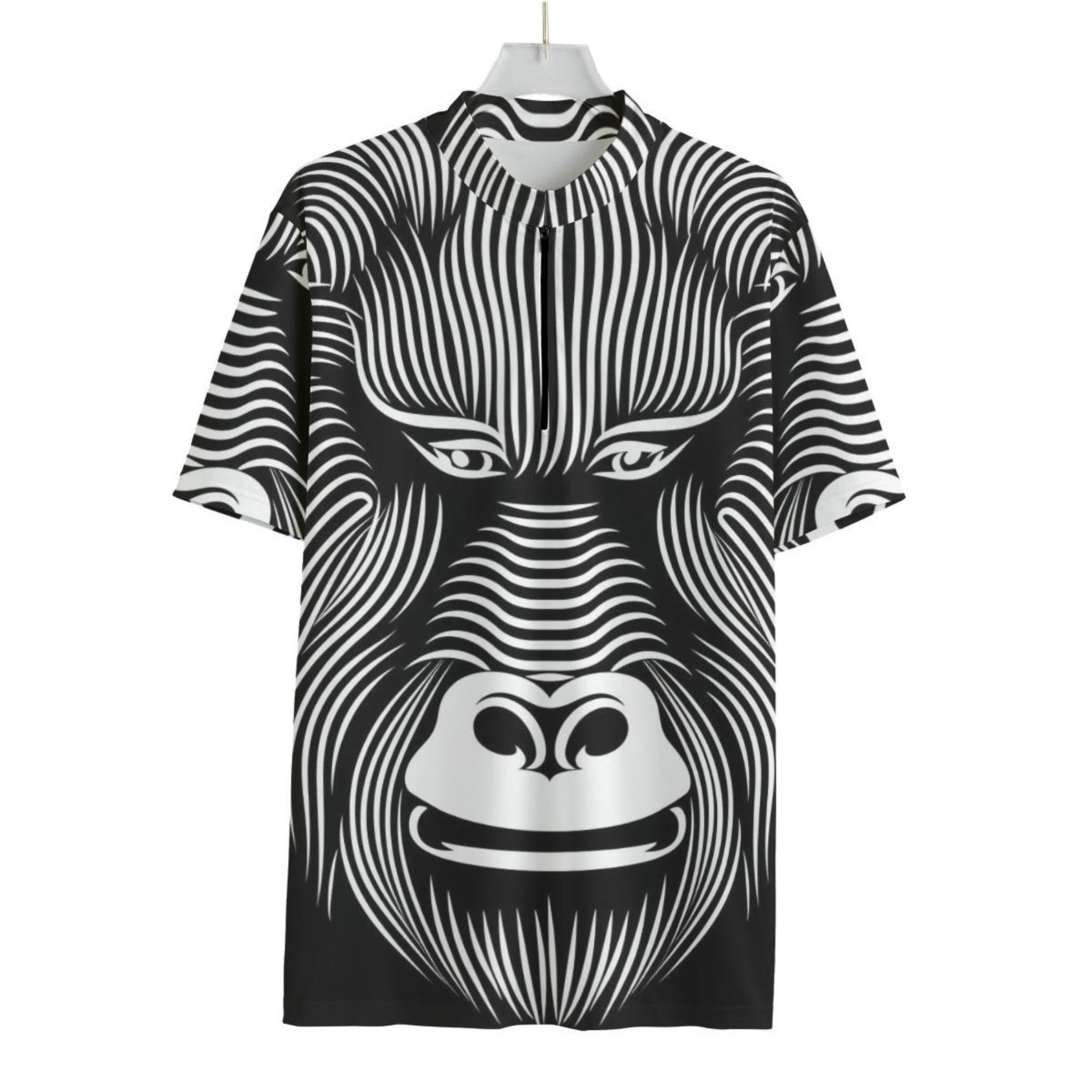 Primal Focus MTB Jersey - Loose Fit Quarter Zip Cycling Shirt - Gorilla Optical Trail Gear L