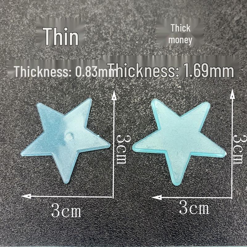 100-Piece 2-3cm Fluorescent 3D Star Wall & Refrigerator Glow Stickers