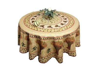 Tablecloths - PROMO LINEN - Wheat Bouquet - Polyester - 180cm - Beige