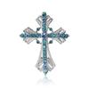 Fashion Creative Alloy Rhinestone Cross Brooch Personality Temperament Women'S Clothing Corsage Ornament Pin