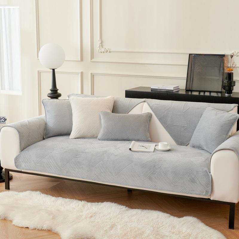 Nordic Simple Solid Color Fashionable Sofa Cushion Non-slip Sofa Cover Cover Autumn and Winter Four Seasons Combination Sofa Cushion