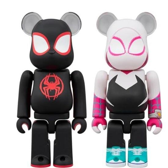 Medicom Toy BERBRICK Bearbrick SPIDER-MAN (Miles Morales) SPIDER-GWEN 2PCS SET Each height approximately 70mm Non-scale Painted finished figure